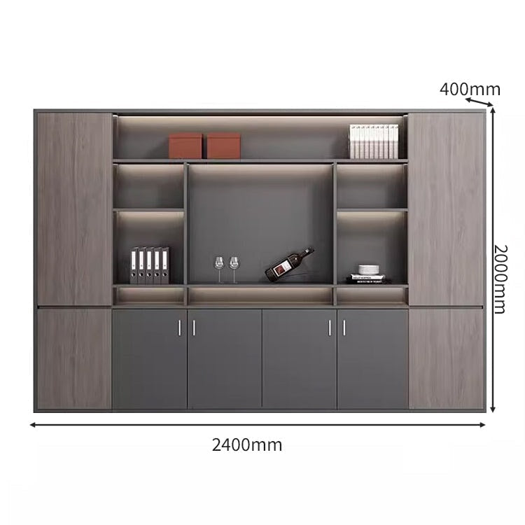 木目調 落ち着き キャビネット 大容量 厚い天板 幅広 通気孔 デスク エグゼクティブ 役員デスク エコ板材 配線ボックス 重厚感 安定感 ブラック カスタマイズ可能 LBZ-C009 chickagu