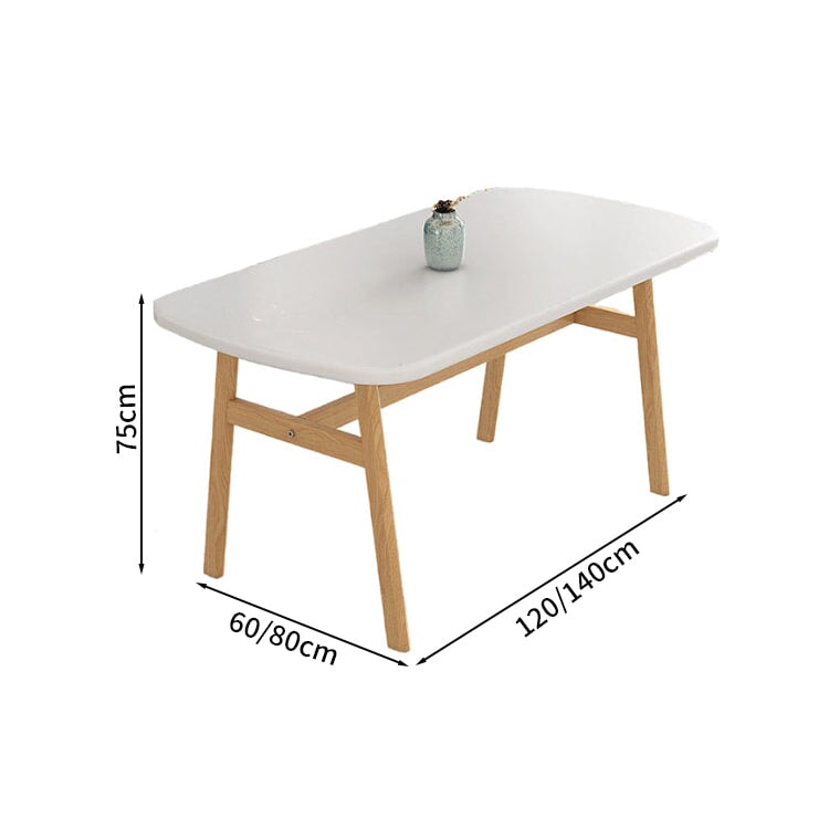 面取り加工 高メンテナンス性 高耐荷重 木製 頑丈 テーブル 食卓 ダイニングチェア デスク チェア 優しいデザイン ホワイト CZ-T003 tomokagu