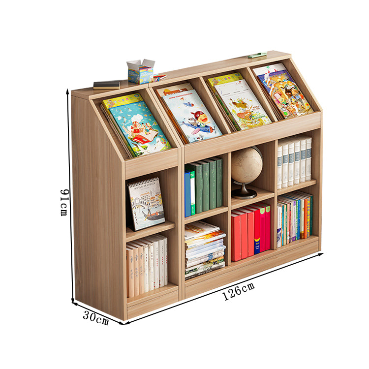 転倒防止 縦置き可能 絵本棚 ブックシェルフ 本棚 キャビネット ラック 本収納 収納家具 棚収納 学校 幼稚園 自宅用 大容量 シンプル ホワイト ナチュラル SNG-T006 tomokagu