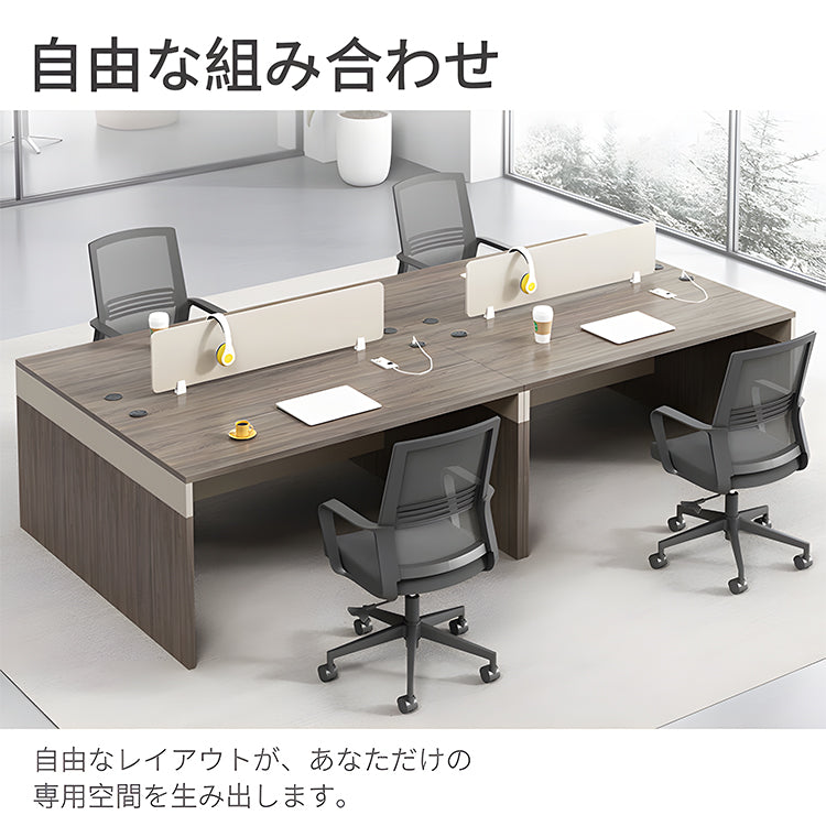 オフィスデスク デスク オフィス 組み合わせ 配線孔 厚天板 エコ板材 モダン シンプル SL-BGZ-032