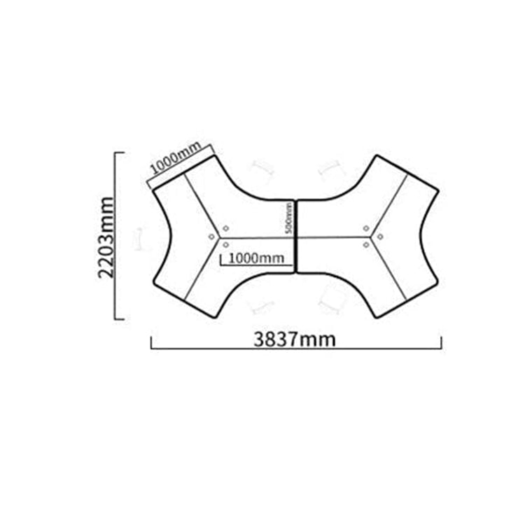 オフィスデスク U字型オフィスデスク オフィステーブル ワークデスク キャビネット付きタイプ選択可 3/5/6/7/8/10人用可 事務机 カスタマイズ可能 BGZ-M-015 metamall