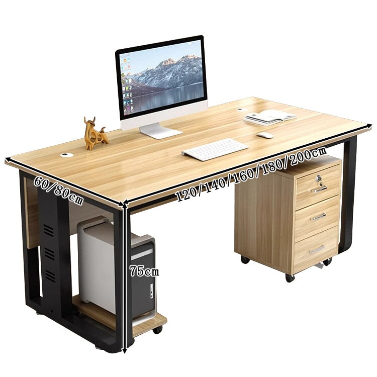 スチール脚 焼付塗装 頑丈 幕板付き エグゼクティブデスク 社長机 社長用 広々 厚板 ブラック ホワイト ウォールナット カスタマイズ可能 LBZ-T045 tomokagu