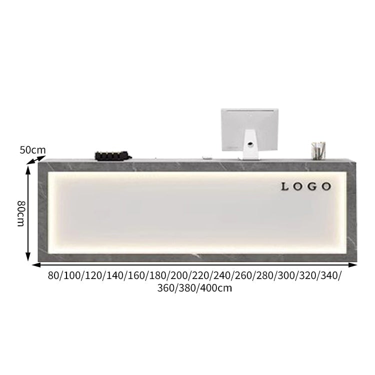 LEDライト付き エコ板材 木製受付カウンター オフィス受付カウンター 受付カウンター オシャレ レセプションデスク レジカウンター カスタマイズ可能 JDT-T069 tomokagu
