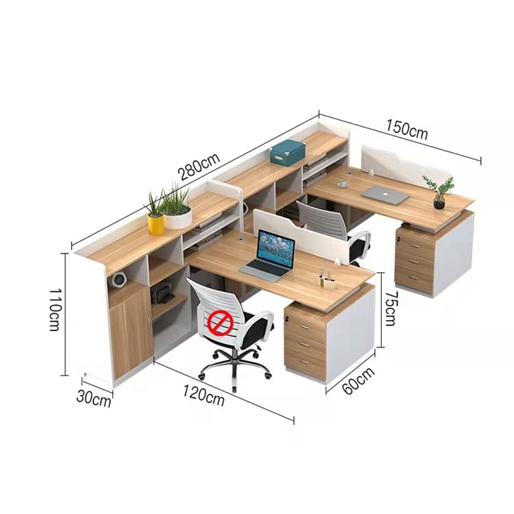 オフィスデスク ワークデスク パソコンデスク 事務用デスク 引き出し 配線孔付き トップパネル オープン収納 ナチュラル カスタマイズ可能 BGZ-173 - kaguyasu