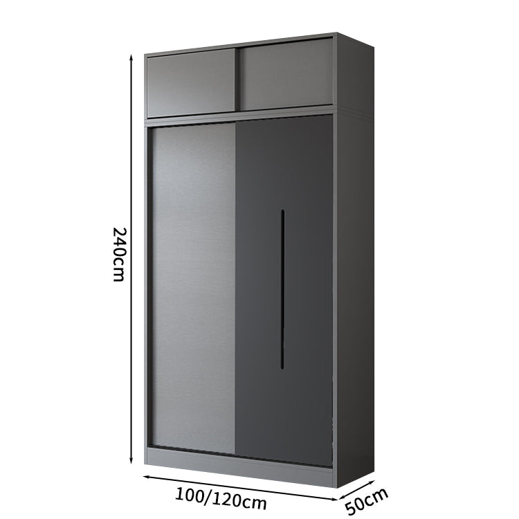 衣装室 衣類収納ユニット クローゼットキャビネット エコ板材 上置き収納 サイド収納棚 大容量  引き戸 省スペース 分類収納 クローゼット ワードローブ YG-S019