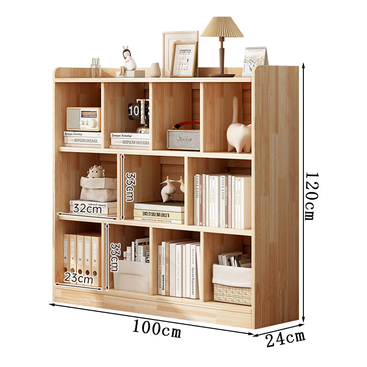 天然マツ材 オープン収納 ブックシェルフ 本棚 キャビネット ラック 収納家具 書類収納 絵本 漫画 グッズ 自宅用 省スペース 角丸 シンプル ナチュラル SNG-T015 tomokagu