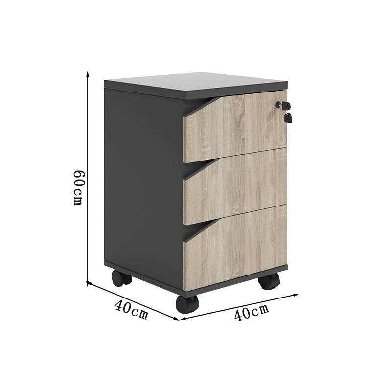 シリンダー錠付き 引き出し付き キャスター付き キャビネット ワゴン 書類収納 サイドワゴン 会社用 事務所用 自宅用 小型 扉付き収納  おしゃれ ホワイト YDG-T004 TOMOKAGU