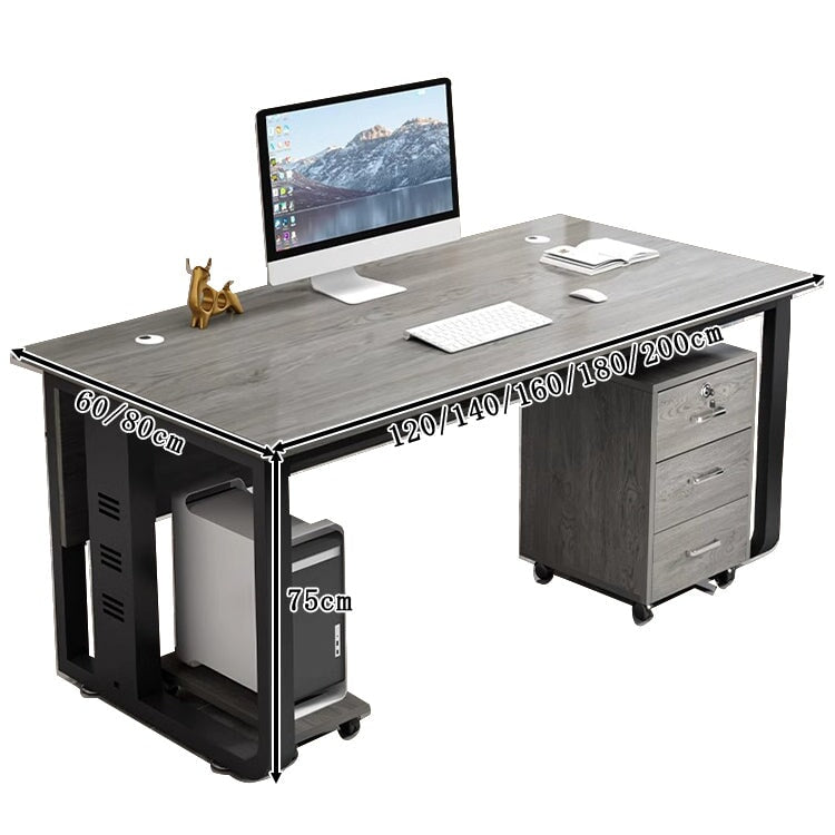 スチール脚 焼付塗装 頑丈 幕板付き エグゼクティブデスク 社長机 社長用 広々 厚板 ブラック ホワイト ウォールナット カスタマイズ可能 LBZ-T045 tomokagu