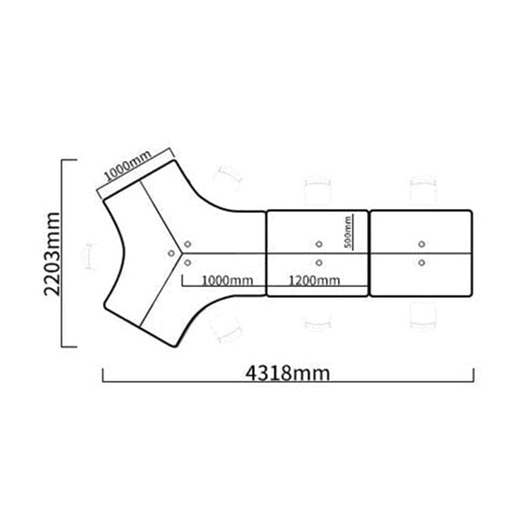 オフィスデスク U字型オフィスデスク オフィステーブル ワークデスク キャビネット付きタイプ選択可 3/5/6/7/8/10人用可 事務机 カスタマイズ可能 BGZ-M-015 metamall