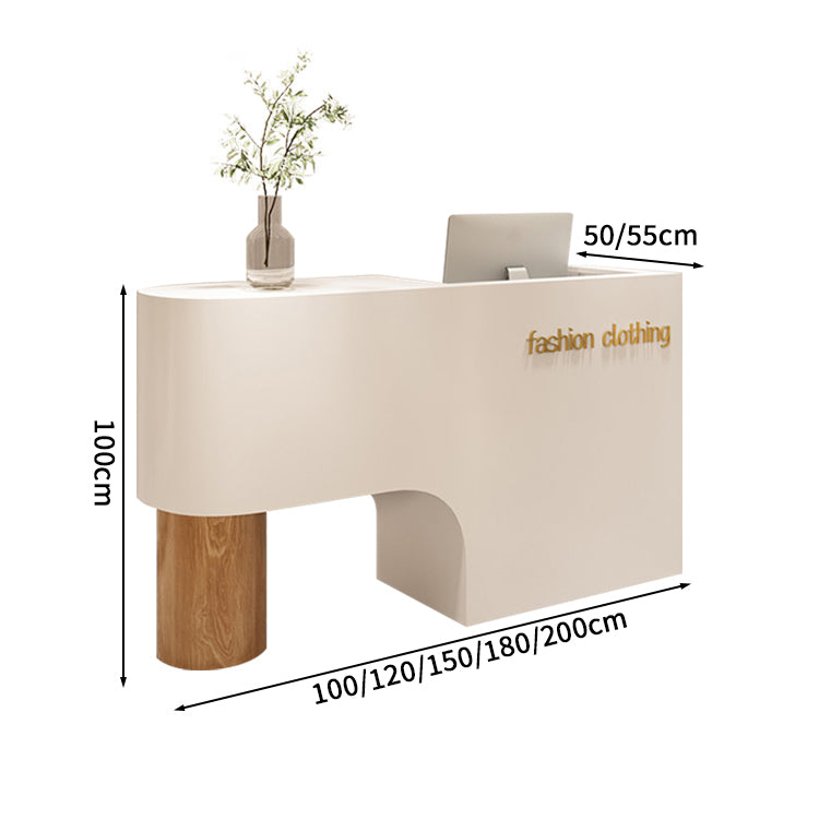 受付台 高級感 キャビネット キーボードトレー PC収納 木目調 受付カウンター レジカウンター カウンター JDT-S047