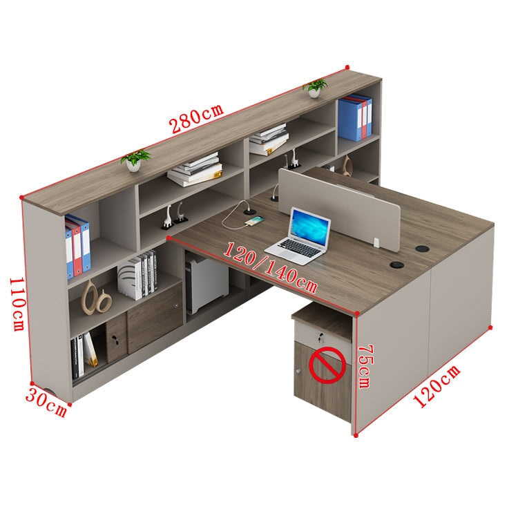 オフィスデスク デスク ワークデスク オフィス用 事務所 幕板 広い天板 厚み 安定性 収納棚 多段式 トップパネル 木目調 機能的 使い勝手 モダン カスタマイズ可能 BGZ-K033 kaguyasu
