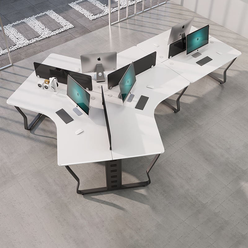 3/5/6/7/8/10人用可 複数人用オフィス コンパクト U字型オフィス 変形デスク 会社用 事務用 大容量 トップパネル R仕上げ 洗練 カスタマイズ可能 BGZ-M-015