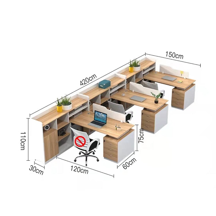 オフィスデスク ワークデスク パソコンデスク 事務用デスク 引き出し 配線孔付き トップパネル オープン収納 ナチュラル カスタマイズ可能 BGZ-173 - kaguyasu