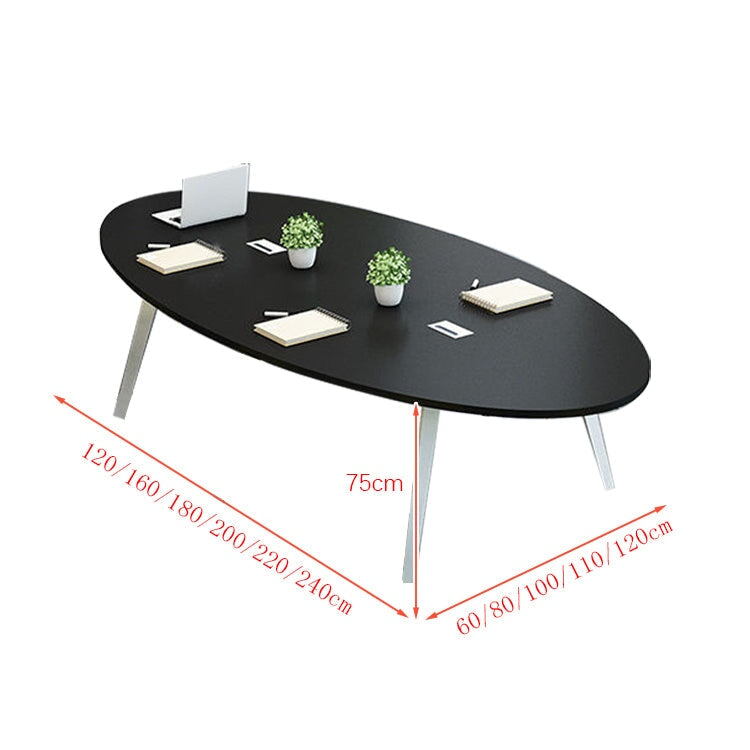 会議テーブル ミーティングテーブル 会議机 ワークデスク オフィスデスク 配線ボックス 台形フレーム シンプル ホワイト カスタマイズ可能 HYZ-K024 - kaguyasu