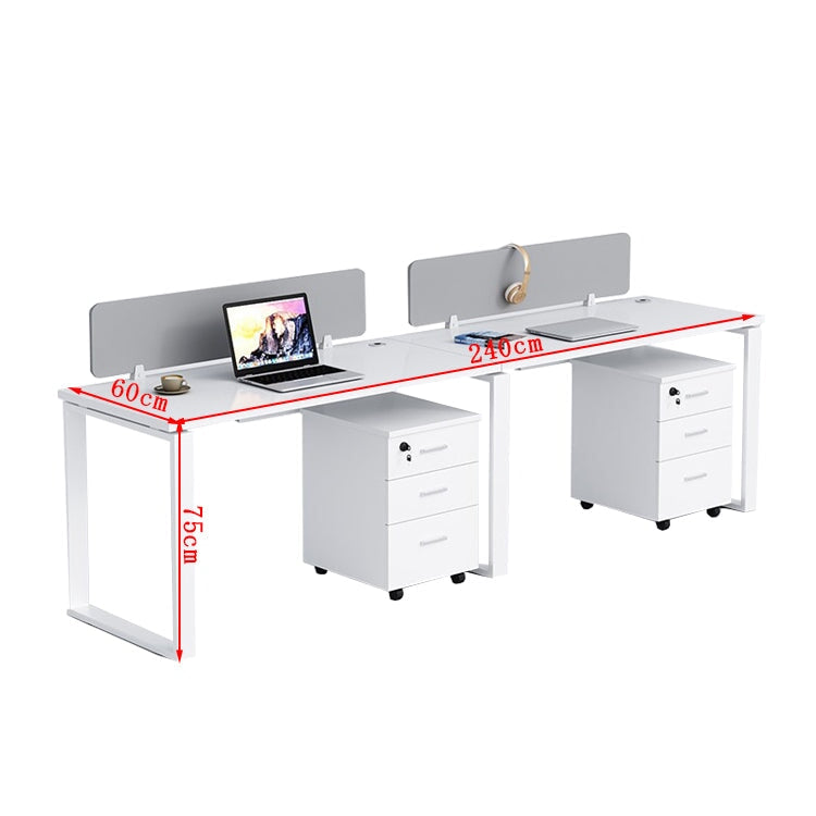 在宅ワーク トップパネル付き サイドワゴン付き 鍵付き ロの字脚 配線孔あり 事務机 ワークデスク オフィスデスク 長方形タイプ 事務所用 会社用 カスタマイズ可能 BGZ-T058 tomokagu