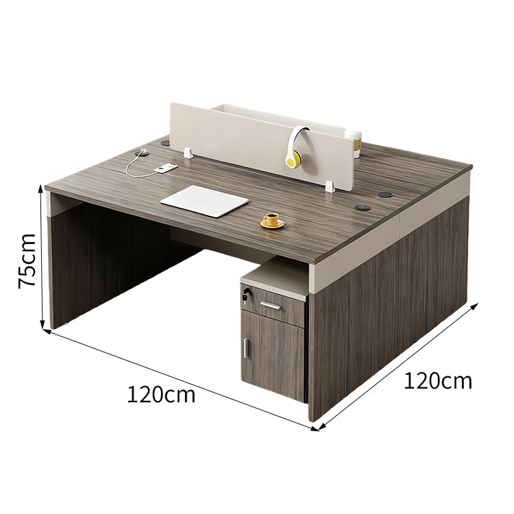 オフィスデスク デスク オフィス 組み合わせ 配線孔 厚天板 エコ板材 モダン シンプル SL-BGZ-032