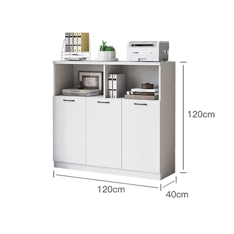 収納キャビネット 収納棚 収納ラック 整理棚 キャビネット オフィス用 リビング収納 扉付き 木製 ロータイプ ホワイト ウォールナット カスタマイズ可能 CWG-K012 - tomokagu