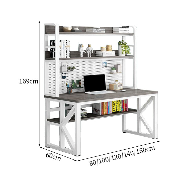 パイン材 ステンレス鋼 収納棚 転び止め 有孔ボード 広さ デスク パソコンデスク 作業デスク R仕上げ K字型 安定性 シンプル 簡素 BGZ-K-155  kaguyasu