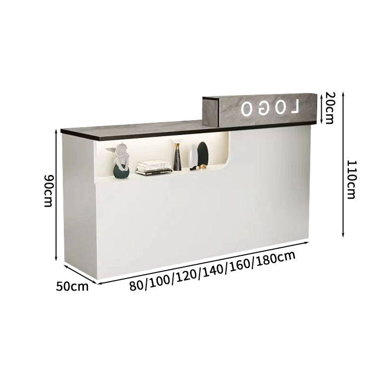 受付カウンター レジカウンター 受付台 店舗カウンター シリンダー錠付き 引き出し付き 収納機能 木製 シンプルモダン ホワイト マーブル カスタマイズ可能 JDT-S012