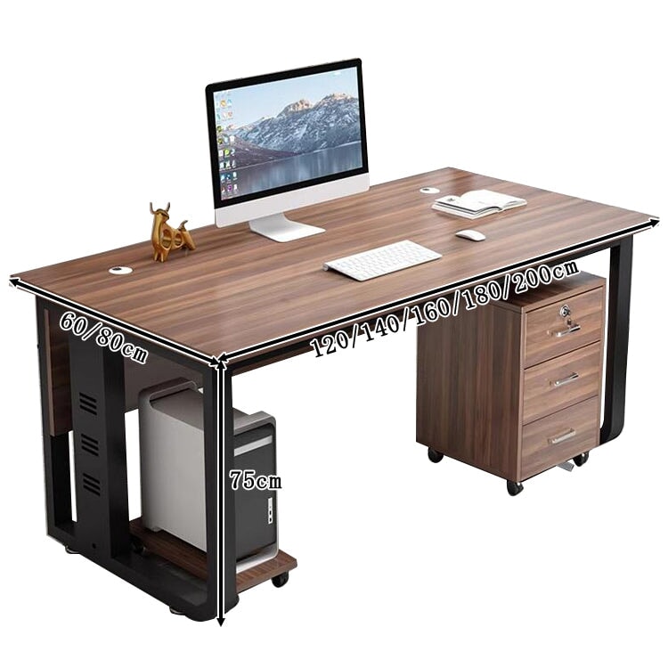 スチール脚 焼付塗装 頑丈 幕板付き エグゼクティブデスク 社長机 社長用 広々 厚板 ブラック ホワイト ウォールナット カスタマイズ可能 LBZ-T045 tomokagu