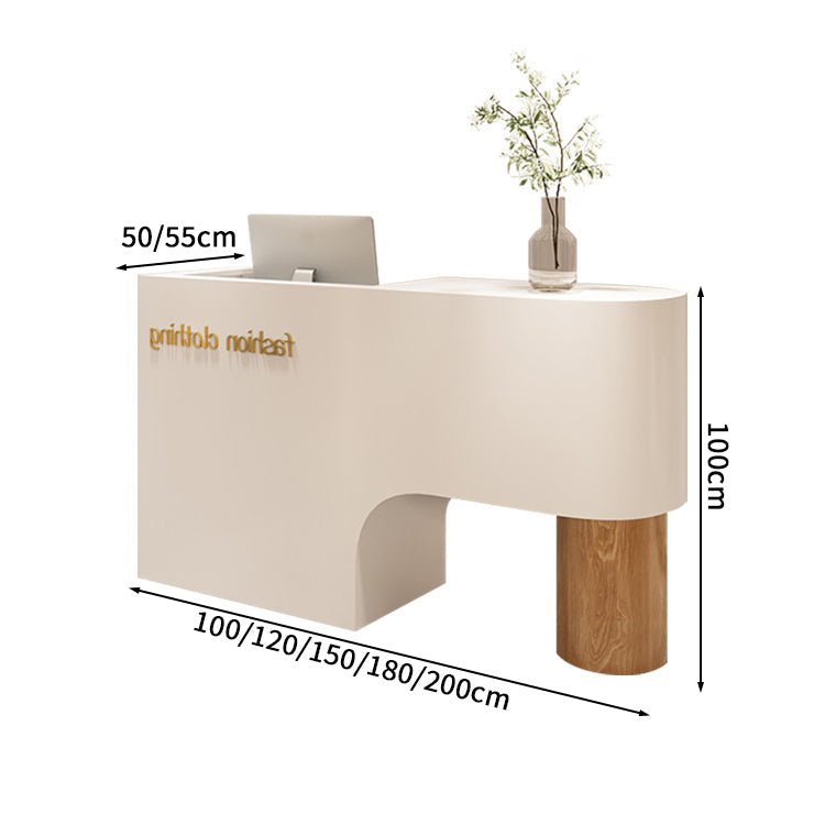 受付台 高級感 キャビネット キーボードトレー PC収納 木目調 受付カウンター レジカウンター カウンター JDT-S047