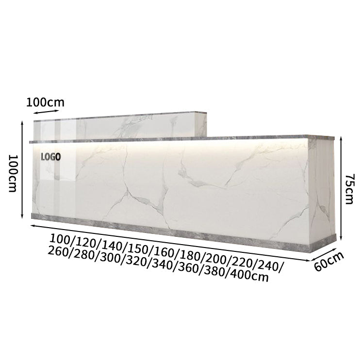 受付カウンター レジカウンター 受付台 店舗カウンター 会社 事務所 引き出し 優れた収納力 鍵付き キーボードトレイ付き 木製 高級感 マーブル 木目調 カスタマイズ可能 JDT - S005 - Kagushop