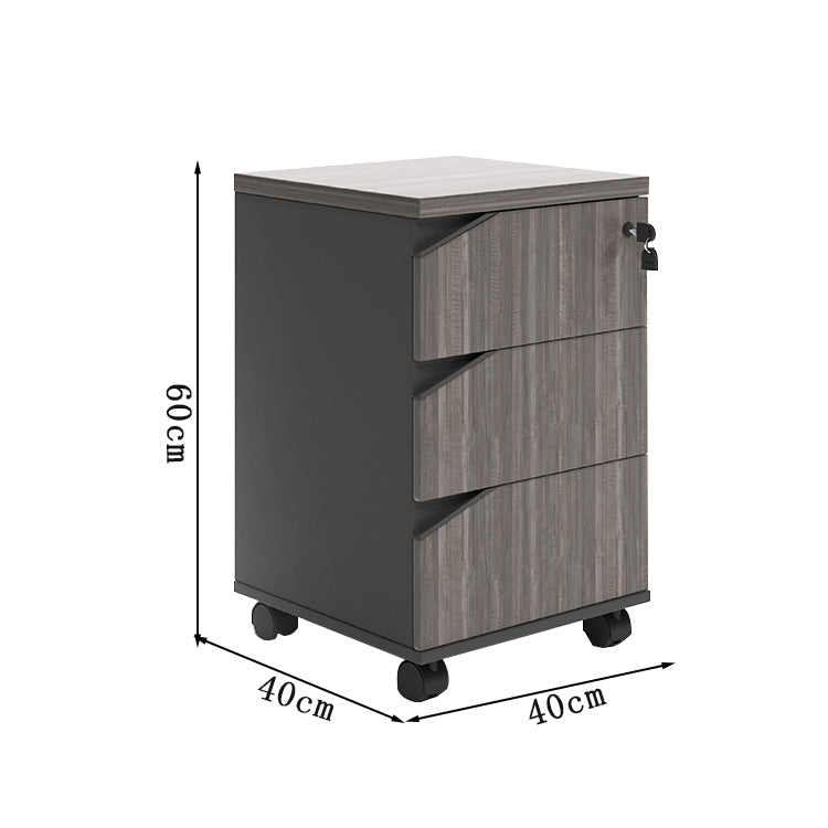 シリンダー錠付き 引き出し付き キャスター付き キャビネット ワゴン 書類収納 サイドワゴン 会社用 事務所用 自宅用 小型 扉付き収納  おしゃれ ホワイト YDG-T004 TOMOKAGU