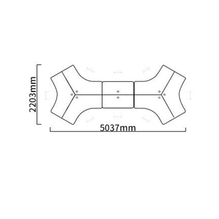 オフィスデスク U字型オフィスデスク オフィステーブル ワークデスク キャビネット付きタイプ選択可 3/5/6/7/8/10人用可 事務机 カスタマイズ可能 BGZ-M-015 metamall
