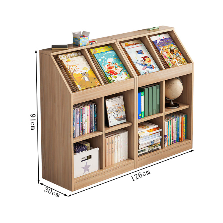 転倒防止 縦置き可能 絵本棚 ブックシェルフ 本棚 キャビネット ラック 本収納 収納家具 棚収納 学校 幼稚園 自宅用 大容量 シンプル ホワイト ナチュラル SNG-T006 tomokagu