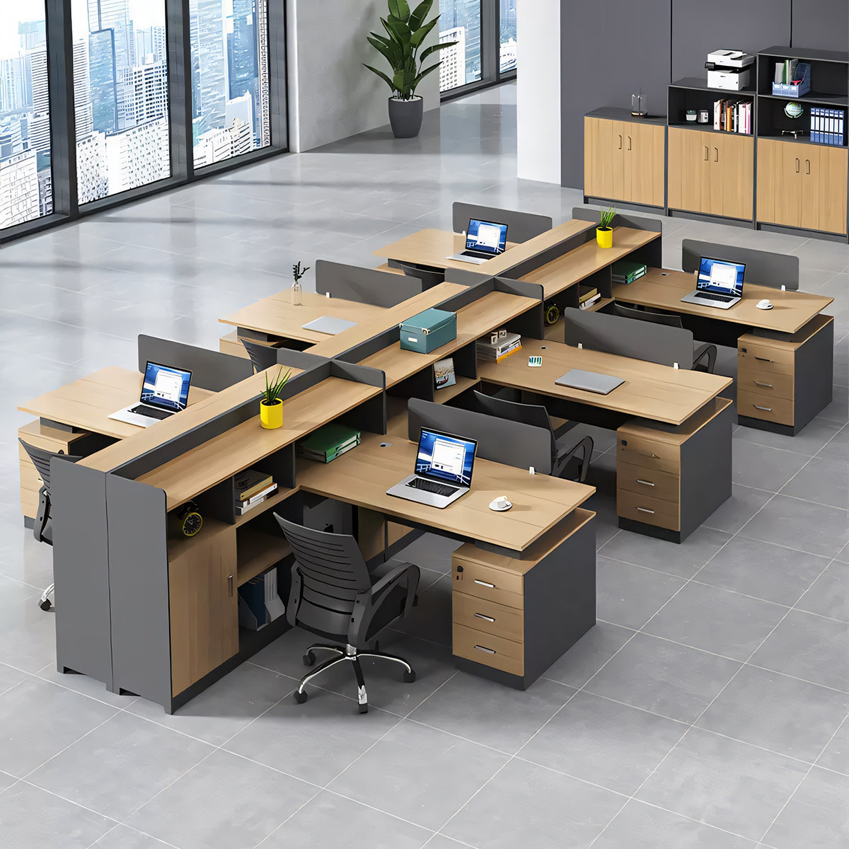 トップパネル 収納力抜群 引き出し付き 配線キャップ 事務机 オフィスデスク ワークデスク パソコンデスク 会社用 事務所用 自宅用 おしゃれ オーク カスタマイズ可能 BGZ-T111 tomokagu