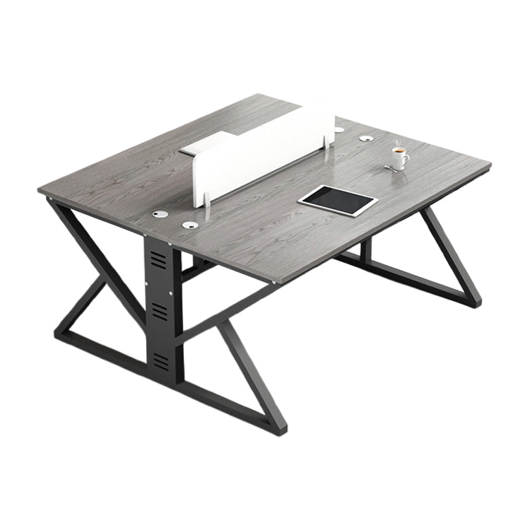 オフィスデスク デスク ワークデスク 事務机 デスク 会社用 キャビネット エコ素材 メラミン化粧板 スチールフレーム パネル 下肢空間 グレイオーク カスタマイズ可能 BGZ-S027