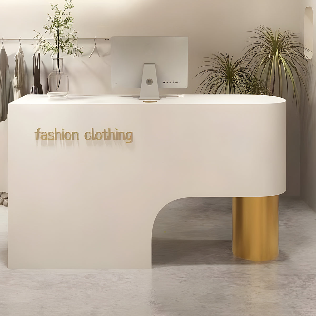 受付台 高級感 キャビネット キーボードトレー PC収納 木目調 受付カウンター レジカウンター カウンター KAGUSHOP