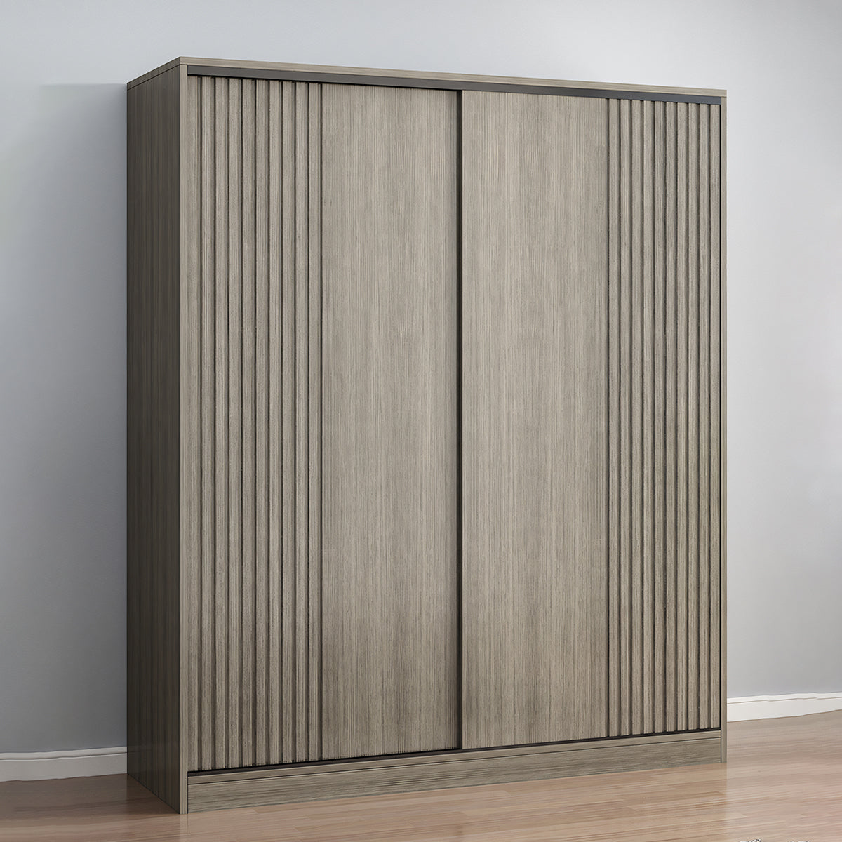 エコ板材 大容量 引き戸 ハンガーパイプクローゼット 洋服収納 衣類収納 洋服たんす ワードローブ 新居 おしゃれ ホワイト ウォールナット YG-T046 tomokagu