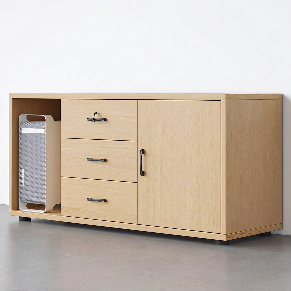 オシャレ 落ち着き シンプル オフィスキャビネット 可動キャビネット キャスター メラミン化粧板 YDG-T003 tomokagu