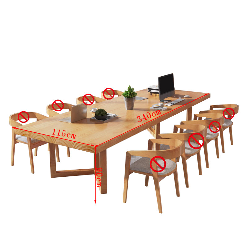 パイン材 角丸 重厚感 会議テーブル ミーティングテーブル 会議テーブルセット 天板固定テーブル 会社用 事務所用 長方形タイプ シンプル ナチュラル カスタマイズ可能 HYZ-T063 tomokagu