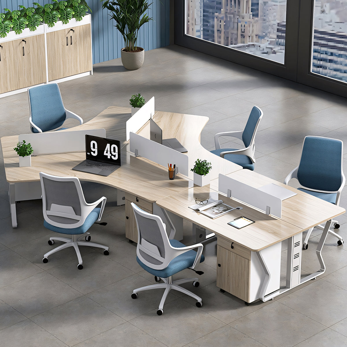 オフィスデスク ワークデスク 事務机 チェア付き メラミン化粧板 スチールフレーム 広い下肢空間 安定感 シック 広々とした天板 カスタマイズ可能 BGZ-T018 tomokagu