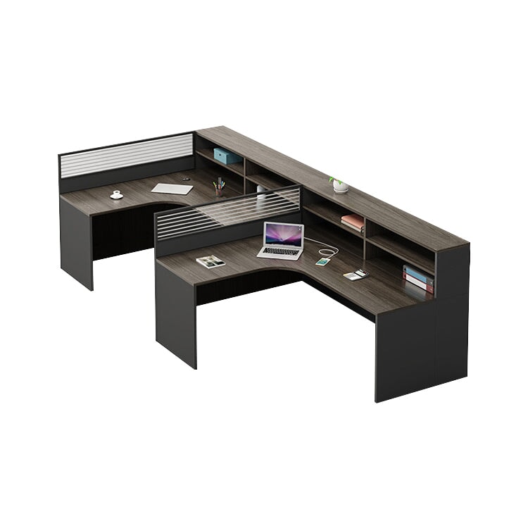 モダン オシャレ オフィスデスク デスク 大容量 引き出し キャビネット 卓上パーテーション メラミン化粧板 ナチュラル グレー ホワイト BGZ-K-239