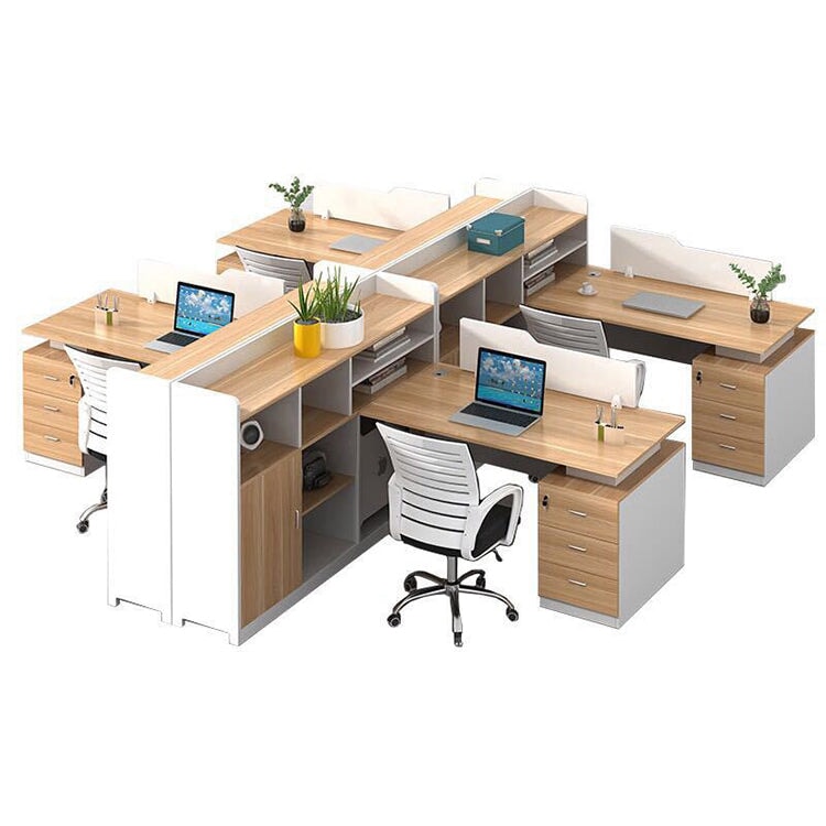 オフィスデスク ワークデスク パソコンデスク 事務用デスク 引き出し 配線孔付き トップパネル オープン収納 ナチュラル カスタマイズ可能 BGZ-173 - kaguyasu