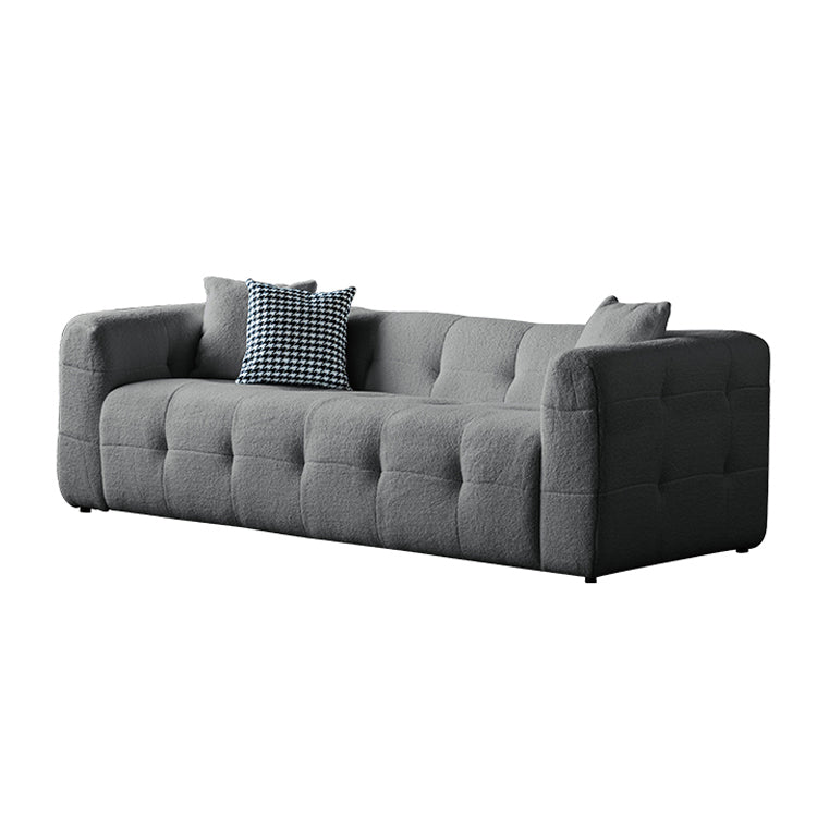 レザー生地 ボア生地 クッション付き 高密度ウレタンフォーム リビングソファ フロアソファ 二人掛け 四人掛け 高級感 ブラック ホワイト カスタマイズ可能 SNSF-T044 tomokagu