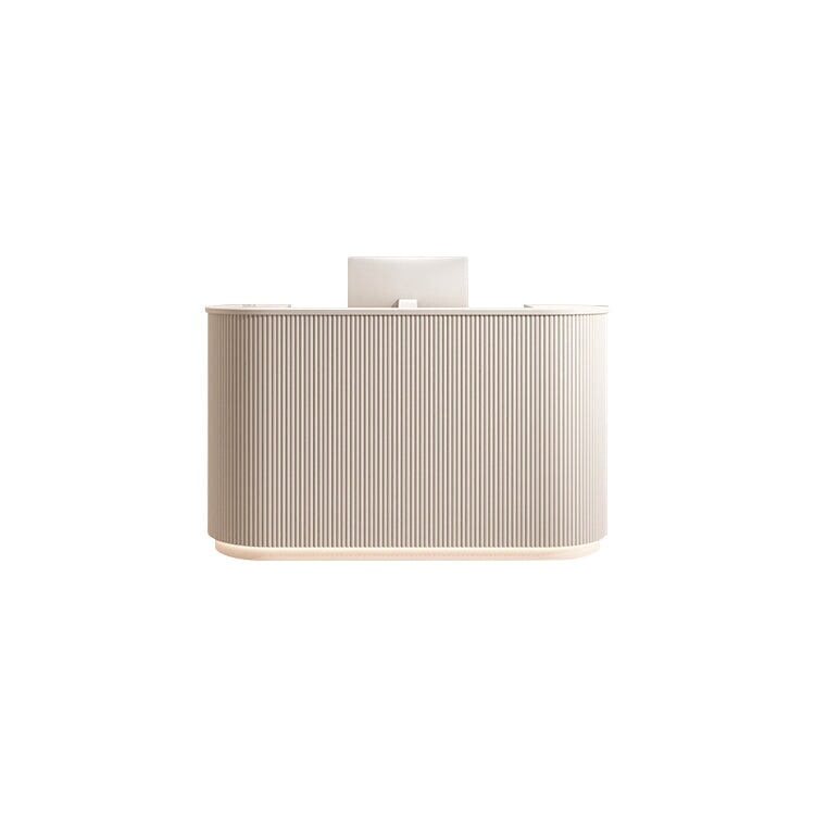 案内カウンター 受付台 レジ台 コンパクト 高級感 R加工 LEDテープライト 上部天板付き ダークグリーン カスタマイズ可能 JDT-M072