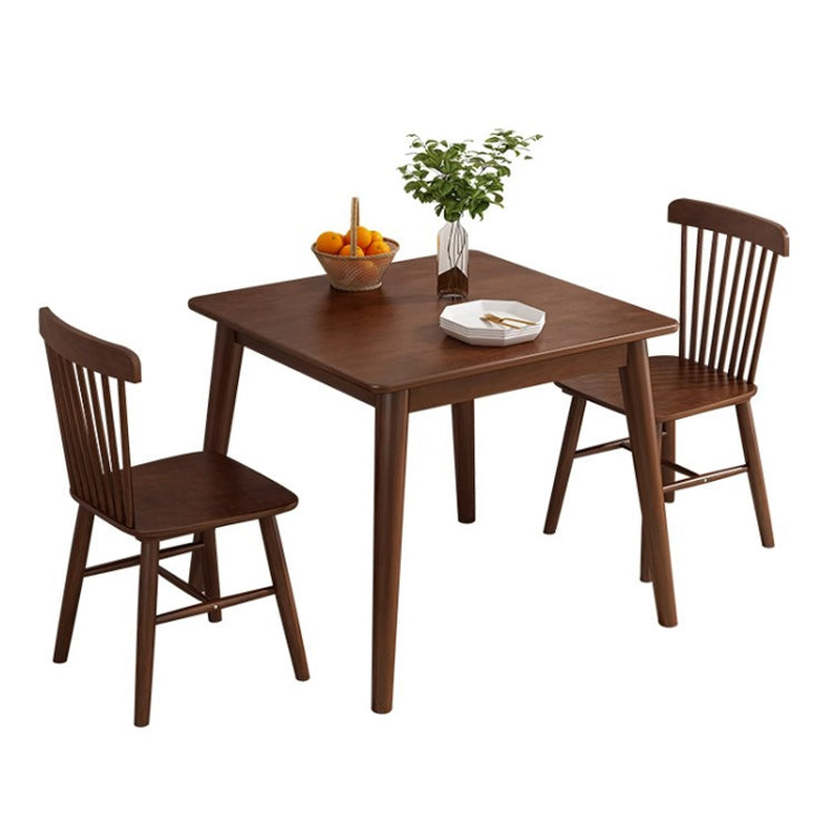 隅木付き 無垢材 幕板付き 4本脚付き 落ち着き 2人用 4人用 食卓テーブル 木製テーブル 高品質 木目調 角丸 ウォルナット CZ-T011 tomokagu