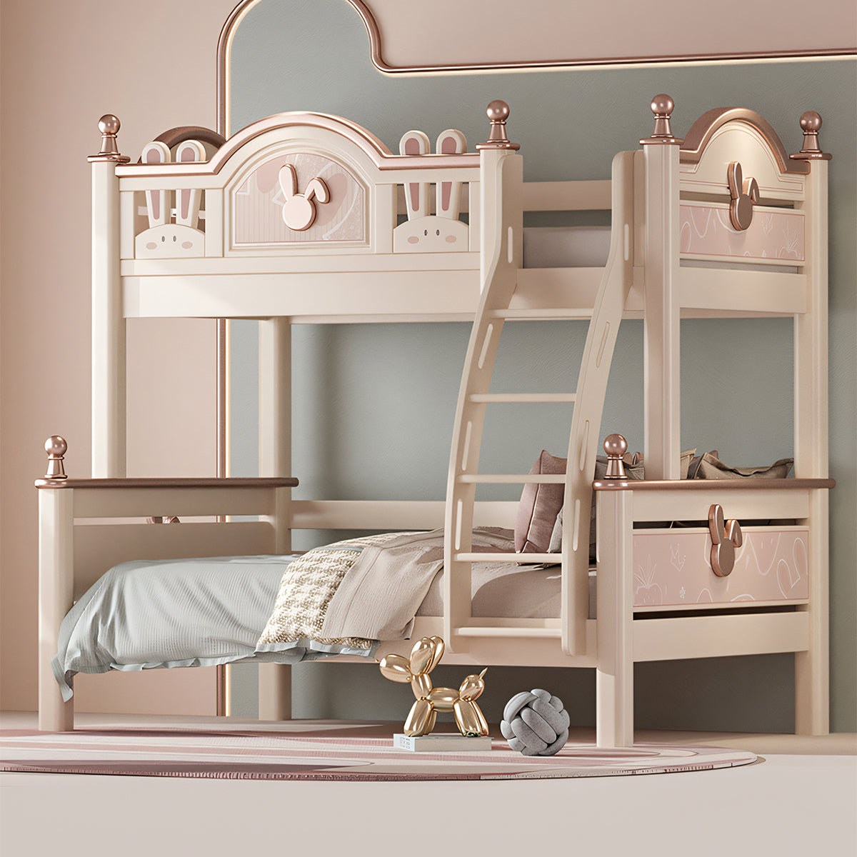 モダン オシャレ 洗練 引き出し 面取り加工 チェリーウッド 天然木 ガード 収納棚 かわいい SCC-T039