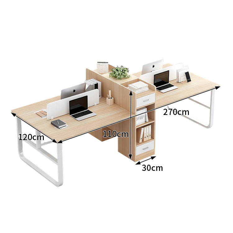 オフィスデスク 事務用デスク 学習机 会社用 木目調 高級感 デスクトップパネル 配線孔 引き出し シリンダー錠 扉付き収納 R加工 オープン収納 スチール脚 安定性 BGZ-T023