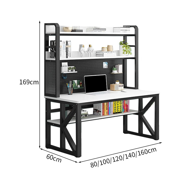 パイン材 ステンレス鋼 収納棚 転び止め 有孔ボード 広さ デスク パソコンデスク 作業デスク R仕上げ K字型 安定性 シンプル 簡素 BGZ-K-155  kaguyasu