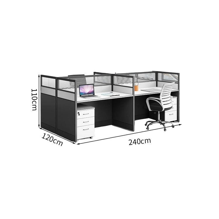 デスク オフィスデスク ワークデスク キャビネット付き シリンダー錠付き 木目調 配線穴付き 組み合わせ自由 シンプル ホワイト ウォールナット BGZ-K-006   kaguyasu