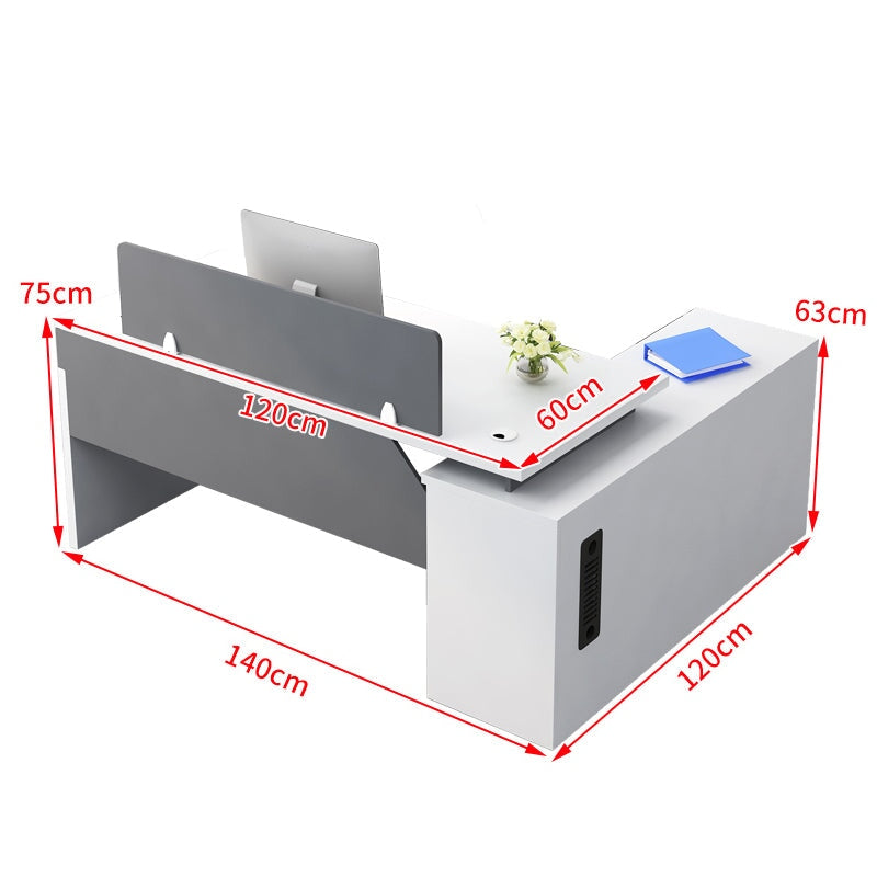 ダブル配線孔付き トップパネル付き サイドキャビネット付き 鍵付き 事務机 オフィスデスク ワークデスク パソコンデスク 会社用 事務所用 シンプル 木目調 BGZ-T082 tomokagu