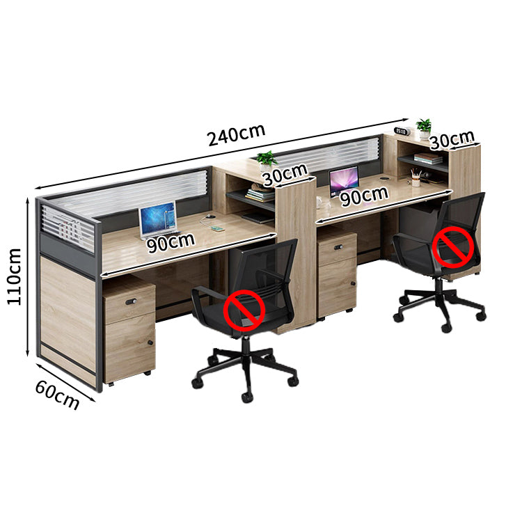 オフィスデスク ワークデスク パソコンデスク  デスク サイドキャビネット ダイヤル錠 オープン収納 機能性 エコ素材 メラミン化粧板 高品質 カスタマイズ可能 BGZ-S026 KAGUSHOP