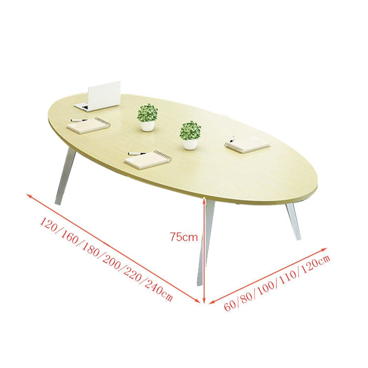 会議テーブル ミーティングテーブル 会議机 ワークデスク オフィスデスク 配線ボックス 台形フレーム シンプル ホワイト カスタマイズ可能 HYZ-K024 - kaguyasu