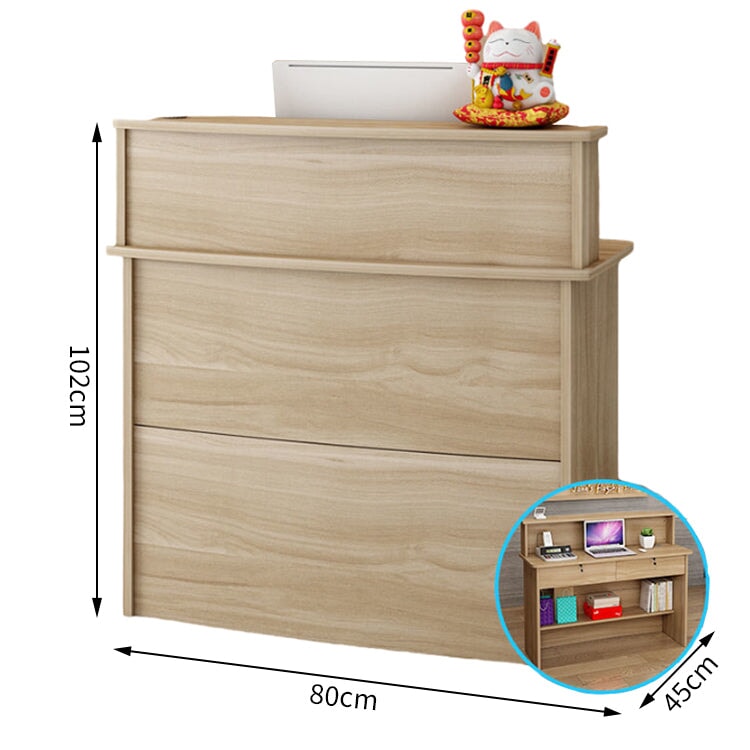 コンパクト 鍵付きの引き出し 2段構造 受付カウンター カウンター オフィス受付 レセプションデスク レジカウンター 店舗用品 シンプル JDT-T063 tomokagu