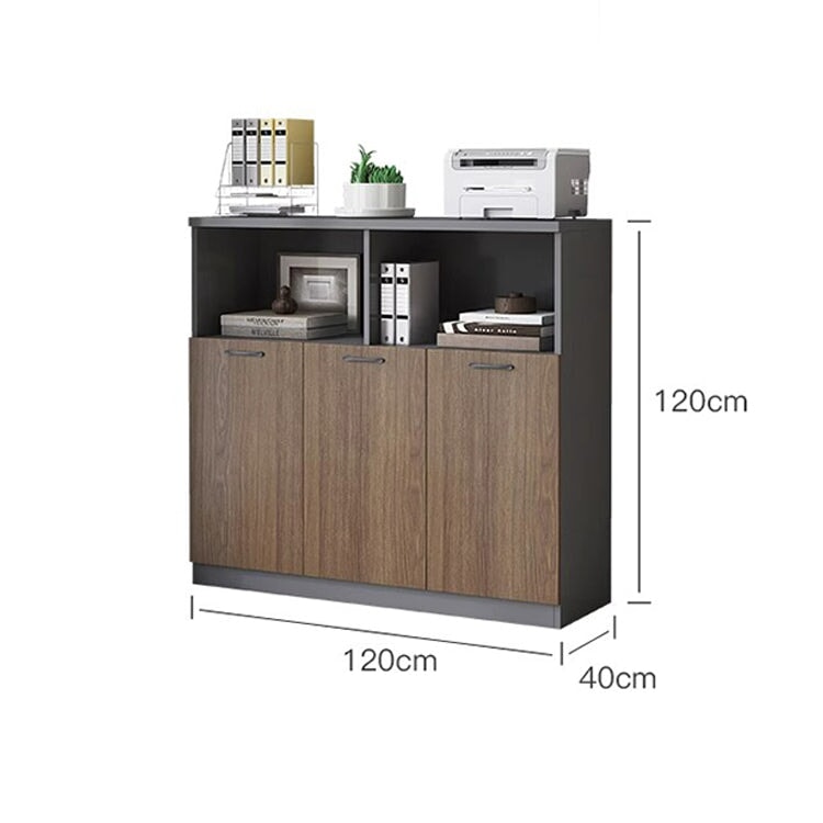 収納キャビネット 収納棚 収納ラック 整理棚 キャビネット オフィス用 リビング収納 扉付き 木製 ロータイプ ホワイト ウォールナット カスタマイズ可能 CWG-K012 - tomokagu